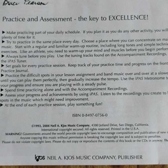 Standard of Excellence Enhanced Comprehensive Band Method Alto Saxophone Book 1 - Picture 5 of 7
